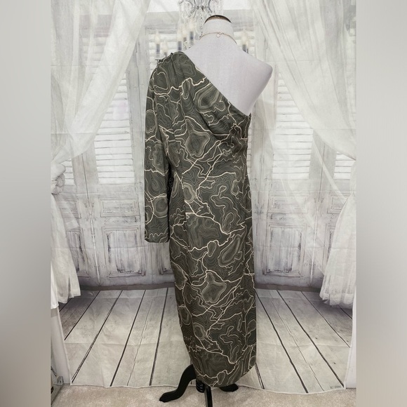 Antonio Melani Size 14 Elizabeth Damrich Monroe Long Sleeve One Shoulder Midi - Picture 11 of 16